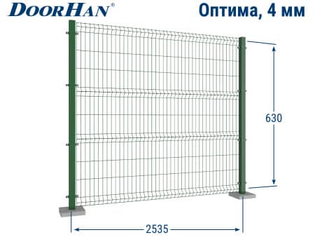 Купить 3D заборную секцию ДорХан 2535×630 мм в Воронеже от 1122 руб.